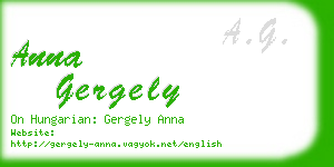 anna gergely business card